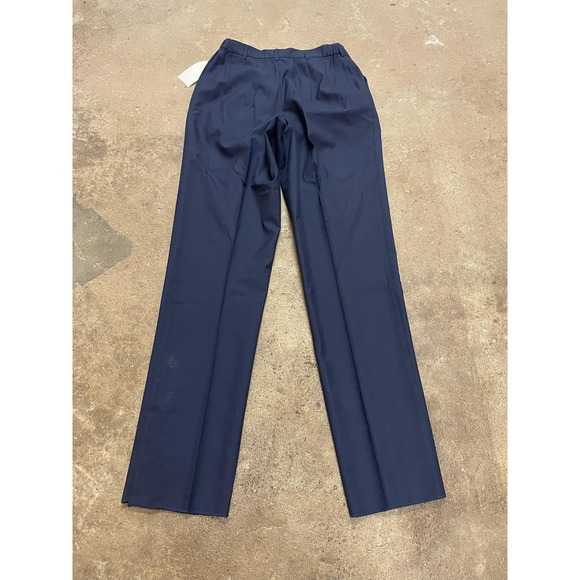 Vintage DSCP Dress Pants Womens 12WR Blue Wool Blend Pleated Uniform 90s - Picture 9 of 16